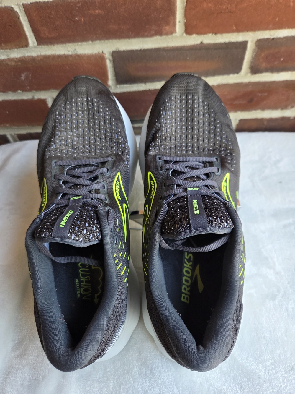 Brooks Glycerin 20 Running Shoes Gray Lime Men’s Size 10.5 D - Picture 4 of 11